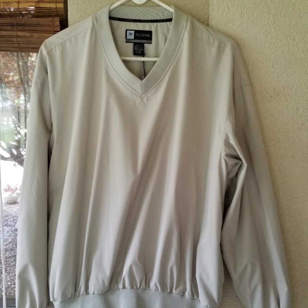 NWT  Vintage Leadbetter 80's tan golf jacket/windshirt SZ Med